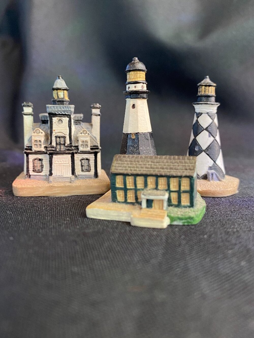 Fort Tompkins/Cape Lookout/Montauk Point Lighthouse Thimble Collection by Lenox